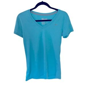 Nike Dri-Fit V- Neck Short Sleeve Top Size Small
